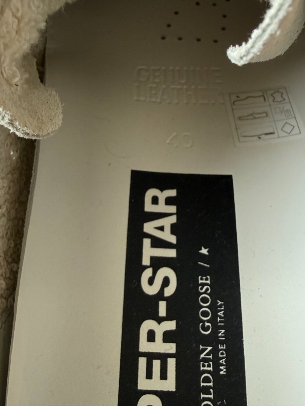 Golden Goose Super-Star White Silver Sneakers Size 40 - Picture 9 of 11